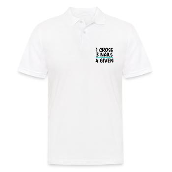 Christian Humor 1 Cross 3 Nails 4 Given Christian - Men's Polo Shirt - white - Front - Kai (181cm)