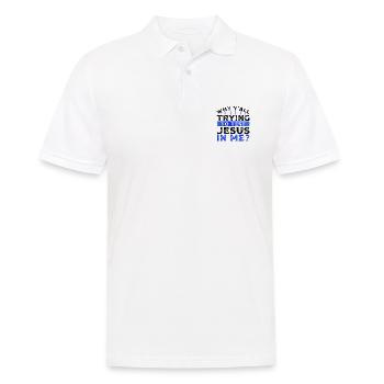 Südländischer Humor, warum ihr alle versucht, Jesus in - Männer Poloshirt - Weiß - Vorne - Kai (181cm)