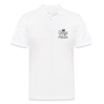 Dog Lover Gifts Dogs Books and Pizza - Men's Polo Shirt - white - Front - Kai (181cm)