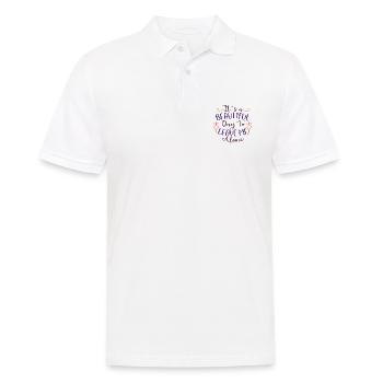 Cadeau sarcastique Une belle journée pour me laisser tranquille - Polo Homme - blanc - Devant - Kai (181cm)