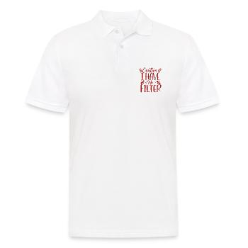 Prudence sarcastique Je n’ai pas de filtre Cadeaux sarcastiques - Polo Homme - blanc - Devant - Kai (181cm)