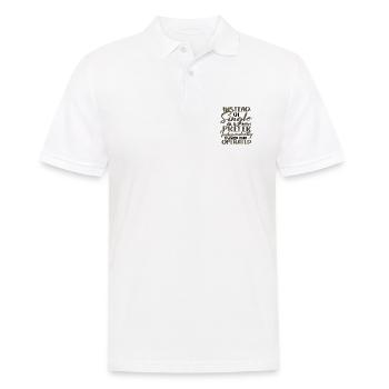 Instead of Single Independently Ownmed and - Men's Polo Shirt - white - Front - Kai (181cm)