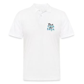 Sarkastische Zwei Worte Ein-Finger-Sarkasmus-Geschenke - Männer Poloshirt - Weiß - Vorne - Kai (181cm)