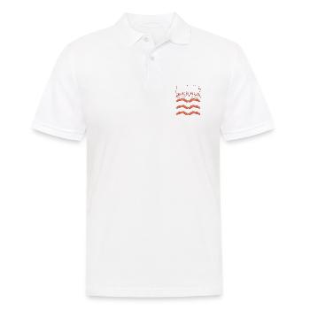 Fitness Humor Check Out My Six Pack Bacon Lover - Men's Polo Shirt - white - Front - Kai (181cm)