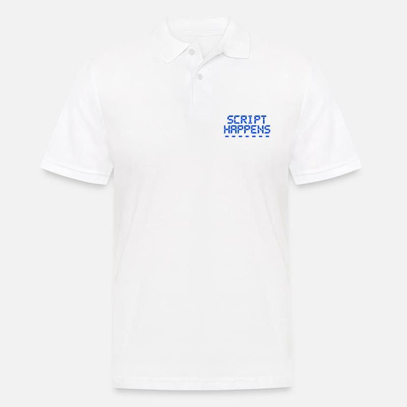 Computer Programming Script Happens Programmer - Men's Polo Shirt - white