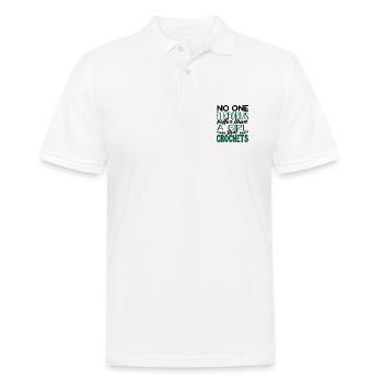 Girl Crocheter Gifts No One Performs Better than - Men's Polo Shirt - white - Front - Kai (181cm)
