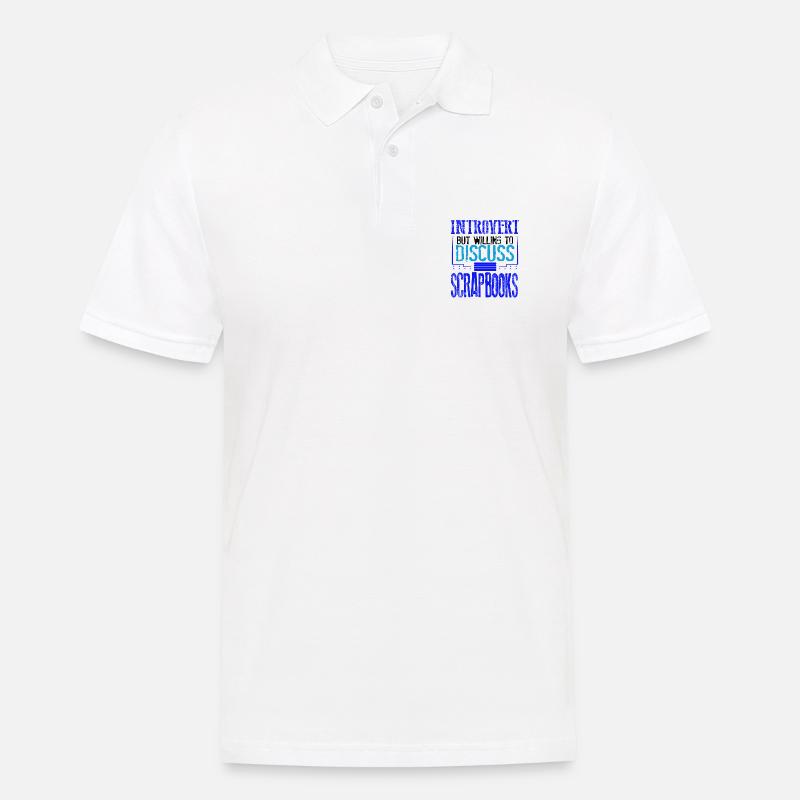Scrapbooker-Geschenk Introvertiert, diskussionsbereit - Männer Poloshirt - Weiß