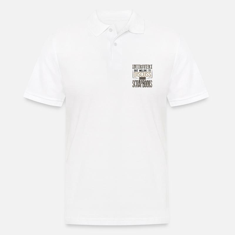 Scrapbooker-Geschenk Introvertiert, diskussionsbereit - Männer Poloshirt - Weiß