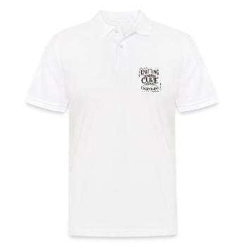 Knitter Gifts Knitting is the Cure for Everything - Men's Polo Shirt - white - Front - Kai (181cm)