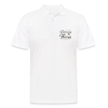 Artist Gift Ideas Drawing is My Therapy Gift for - Men's Polo Shirt - white - Front - Kai (181cm)