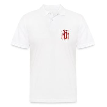 Patriotic Mechanic Gift American Flag Made of - Men's Polo Shirt - white - Front - Kai (181cm)