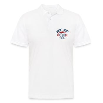 Surf around the world Sunset beach Hawaii blc - Polo Homme - blanc - Devant - Kai (181cm)