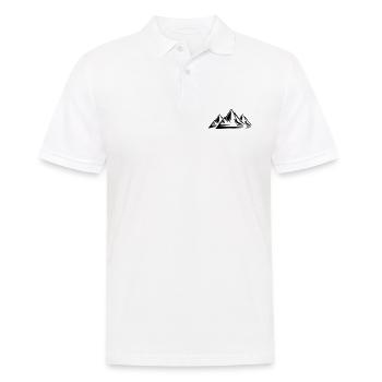 Mountains Symbol Icon - Männer Poloshirt - Weiß - Vorne - Kai (181cm)