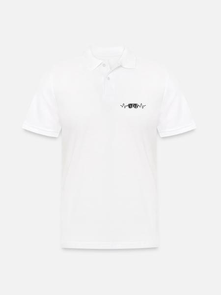ski frequency - Men's Polo Shirt - white