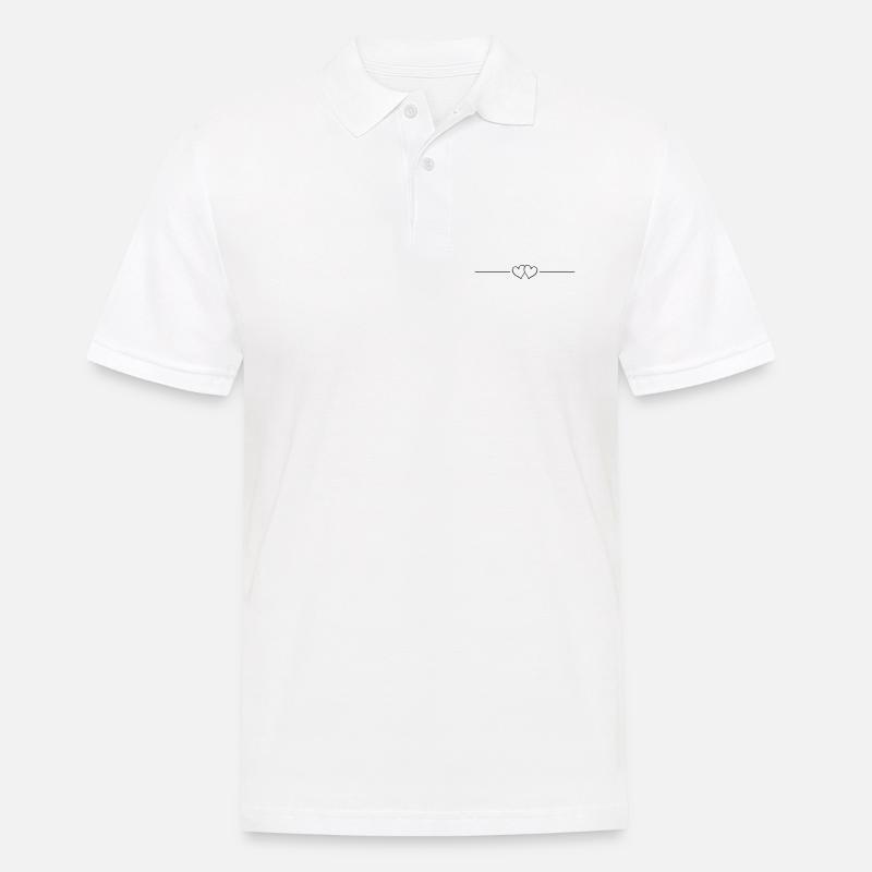 symbole des cœurs - Polo Homme - blanc