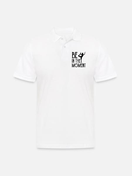 Yoga - Männer Poloshirt - Weiß
