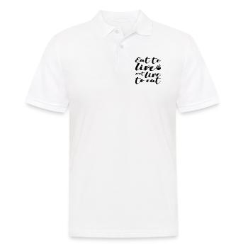 Vegan gesund - Männer Poloshirt - Weiß - Vorne - Kai (181cm)