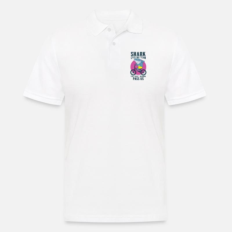 Fahrrad - Männer Poloshirt - Weiß