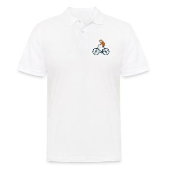 bicycle - Men's Polo Shirt - white - Front - Kai (181cm)