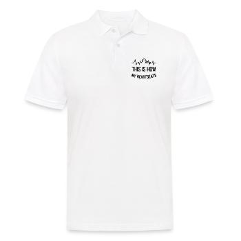 Pferd reiten - Männer Poloshirt - Weiß - Vorne - Kai (181cm)