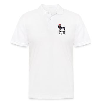 Dackel Hund Weihnachten - Männer Poloshirt - Weiß - Vorne - Kai (181cm)