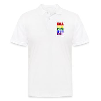 LGBTQ Pride - Männer Poloshirt - Weiß - Vorne - Kai (181cm)