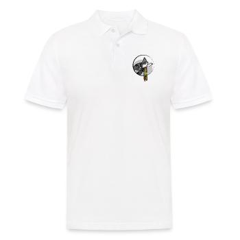 Glitzer Kotzen - Männer Poloshirt - Weiß - Vorne - Kai (181cm)