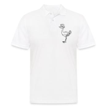 Strauss Comic Animal - Men's Polo Shirt - white - Front - Kai (181cm)