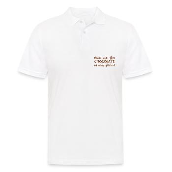 Give me the chocolate and nobody gets hurt - Men's Polo Shirt - white - Front - Kai (181cm)