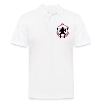 fitness girl silhouette - Men's Polo Shirt - white - Front - Kai (181cm)