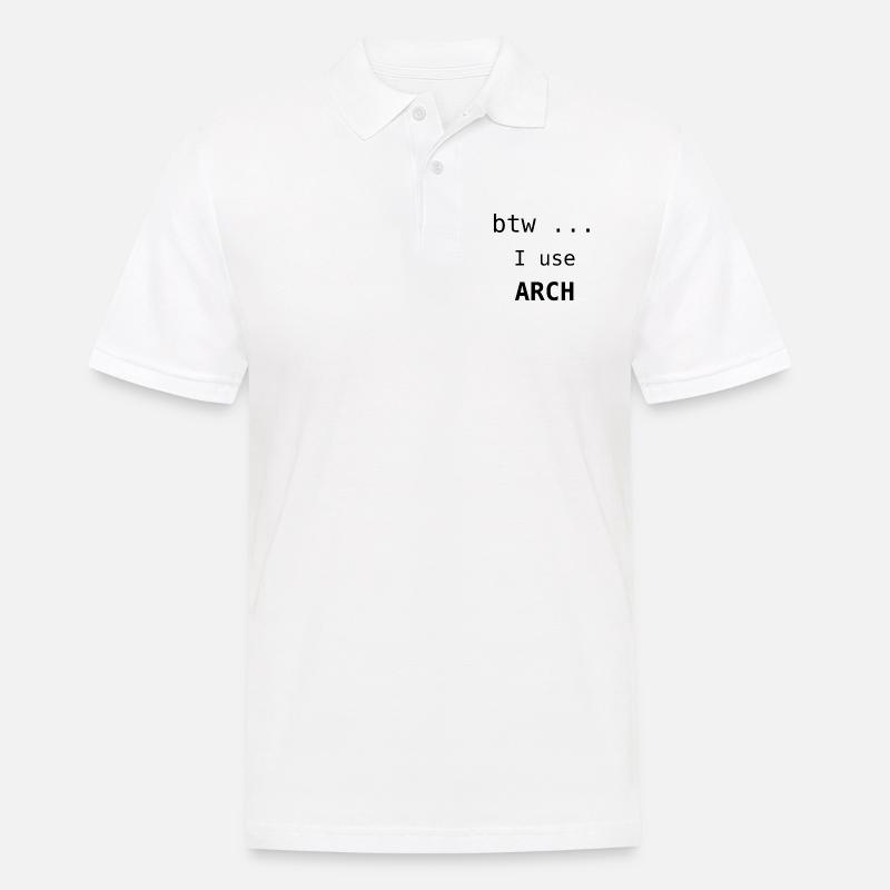 I use Arch black - Linux System - Men's Polo Shirt - white