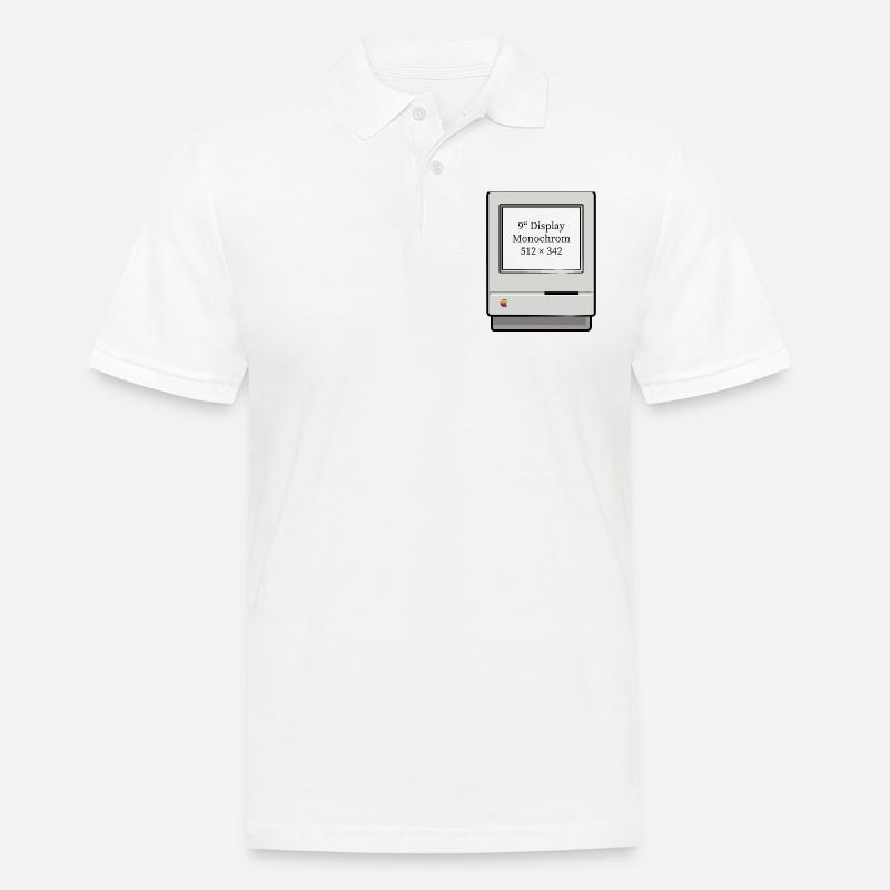Computer Classic IT - alter Comuter - Männer Poloshirt - Weiß