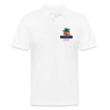 Thaïlande 2025 Palmiers de vacances - Polo Homme - blanc - Devant - Kai (181cm)