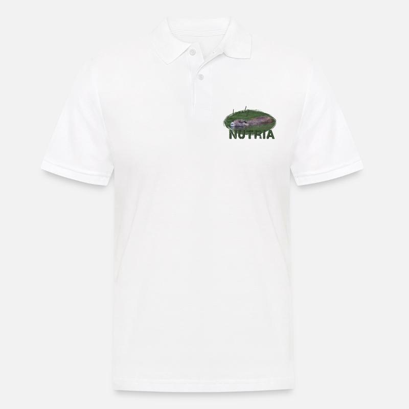 Nutria Biber Biberratte Wasserratte - Männer Poloshirt - Weiß