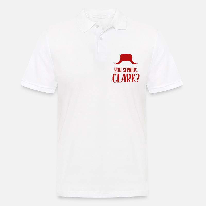 Du ernsthafter Clark - Männer Poloshirt - Weiß