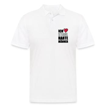 Stahlharte Männer Geschenk - Männer Poloshirt - Weiß - Vorne - Kai (181cm)