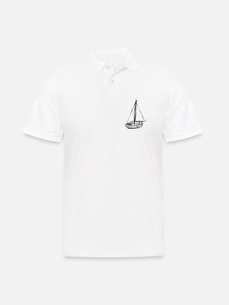 Boot - Männer Poloshirt - Weiß