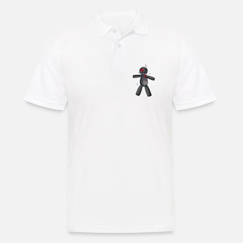 Phasmophobia Voodoo Puppe in schwarz - Männer Poloshirt - Weiß