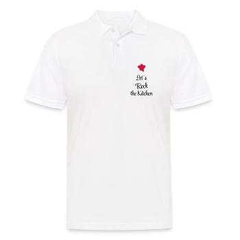 Let's rock the Kitchen - Men's Polo Shirt - white - Front - Kai (181cm)