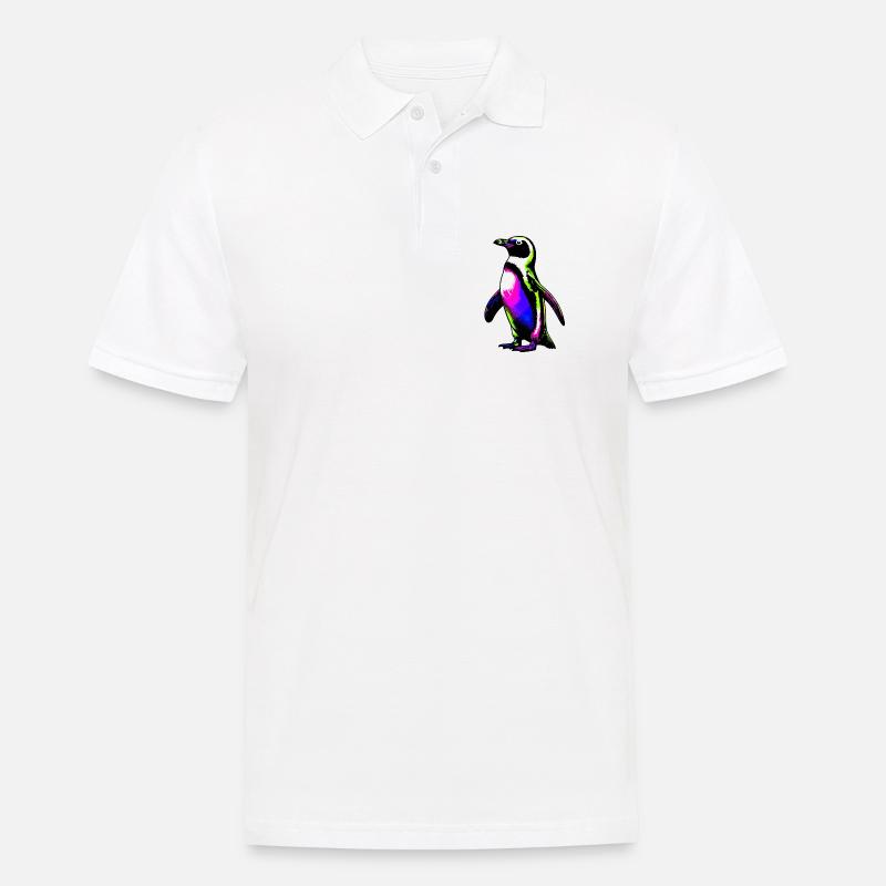 Pinguin - Männer Poloshirt - Weiß