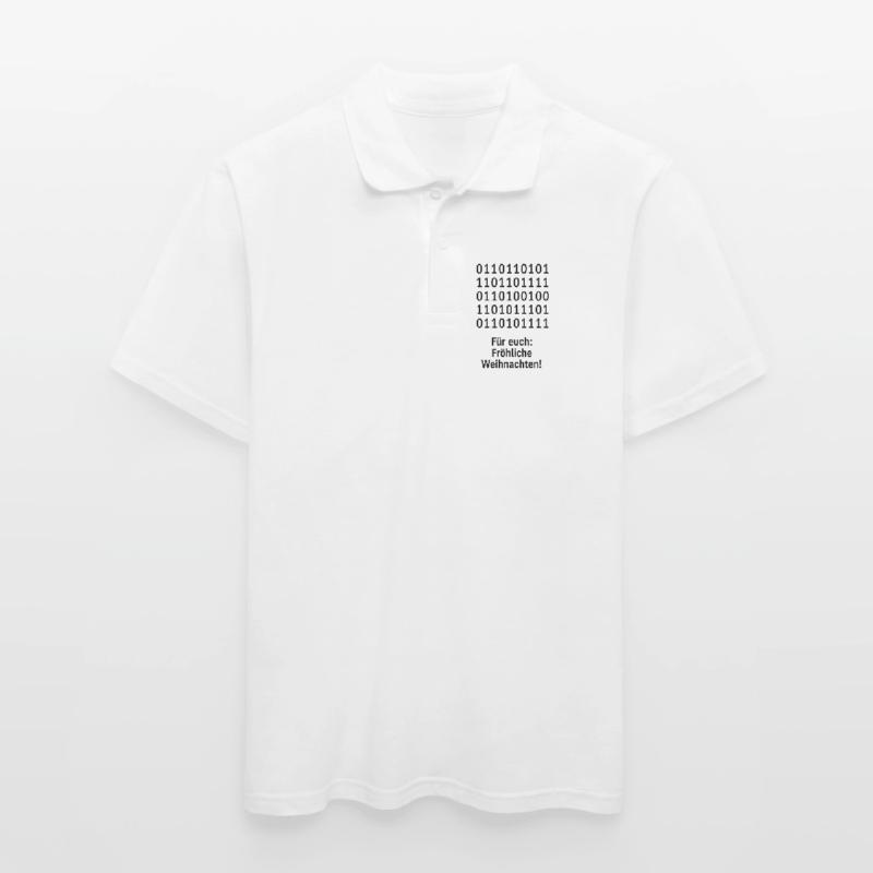Christmas Code Binary Pattern Men's Polo Shirt