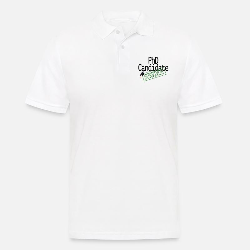 Promotion zum Doktor / PhD Candidate Survivor / Dr - Männer Poloshirt - Weiß