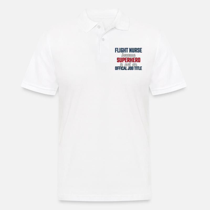 Flight Nurse Superhero Luftrettung - Männer Poloshirt - Weiß