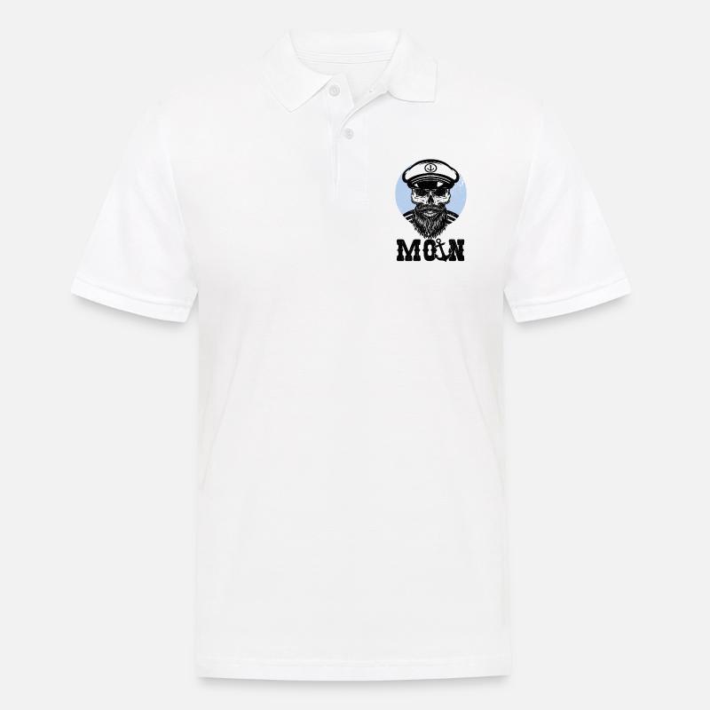 Moin Norddeutsch - Männer Poloshirt - Weiß