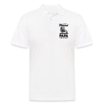 Motorrad Papa - Männer Poloshirt - Weiß - Vorne - Kai (181cm)