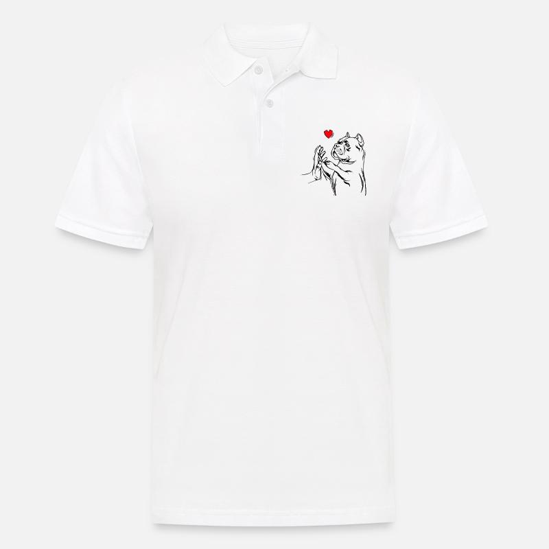 American Bully - Männer Poloshirt - Weiß