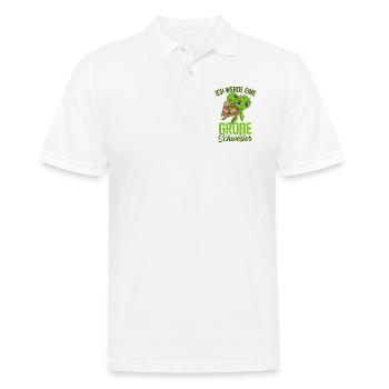 Große Schwester Schildkröte - Männer Poloshirt - Weiß - Vorne - Kai (181cm)
