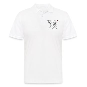 Bulldog français - Polo Homme - blanc - Devant - Kai (181cm)