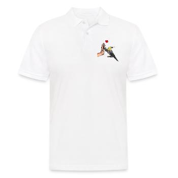 Nymphensittich amour oiseau perroquet - Polo Homme - blanc - Devant - Kai (181cm)