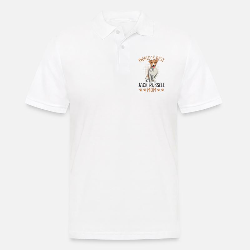 Jack Russell Terrier - Männer Poloshirt - Weiß